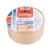 EXTOL PREMIUM PÁSKA LEPICÍ TICHÁ, TRANSPARENTNÍ, 48MM X 66M TL.0,046MM, PP/AKRYL LEPIDLO, 8856323 - ODVÍJEČE A LEPÍCÍ PÁSKY - DÍLNA A GARÁŽ