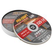 SADA ŘEZNÝCH KOTOUČŮ PROCRAFT CD125X1.0B | CD125X1.0B PROCRAFT - ŘEZNÝ KOTOUČ 125 MM - PŘÍSLUŠENSTVÍ