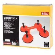 DRŽÁK NA SKLO 4 PŘÍSAVKY, NOSNOST 120KG - PŘÍSAVKY NA SKLO - DÍLNA A GARÁŽ