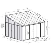 PALRAM - CANOPIA TORINO 4 X 4,25 ANTRACIT ZIMNÍ ZAHRADA - PERGOLY - DŮM A DOMÁCNOST, ELEKTRO..
