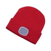 EXTOL LIGHT ČEPICE S ČELOVKOU 4X45LM, USB NABÍJENÍ, ČERVENÁ, UNIVERZÁLNÍ VELIKOST, 73% ACRYL A 27% POLYESTER, 43198 - ČEPICE, KŠILTOVKY, PONOŽKY A JINÉ - PŘÍSLUŠENSTVÍ