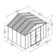 PALRAM - CANOPIA YUKON 11' X 9' ANTRACIT HEAVY DUTY PROSTORNÝ DOMEK S MOŽNOSTÍ DALŠÍHO ROZŠÍŘENÍ (ZÁKLADNÍ MODUL) - ZAHRADNÍ DOMKY - DŮM A DOMÁCNOST, ELEKTRO..