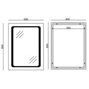 KOUPELNOVÉ ZRCADLO S LED OSVĚTLENÍM, PROTIZAMLŽOVACÍ FUNKCÍ A REGULACÍ JASU, MR09-80×60-REVERSE TWEE | MR09-80×60-REVERSE TWEE PROCRAFT - ZRCADLA - SANITA