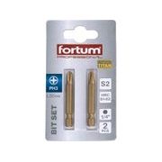 FORTUM HROT KŘÍŽOVÝ PHILLIPS, SADA 2KS, PH 2X50MM,TITAN. ÚPRAVA, S2, 4741282 - STANDARDNÍ BITY PH - PŘÍSLUŠENSTVÍ