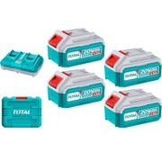 TOTAL SADA BATERIÍ A NABÍJEČKY, 20V LI-ION, 4000MAH, INDUSTRIAL, TFBCLI20244 - ZNAČKA TOTAL{% if kategorie.adresa_nazvy[0] != zbozi.kategorie.nazev %} - ELEKTRICKÉ NÁŘADÍ{% endif %}