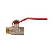 KULOVÝ KOHOUT PÁKOVÝ ČERVENÝ, KR.215 1/2"FM | KR.215 1/2"FM PROCRAFT - PŘÍSLUŠENSTVÍ (KOHOUTY, ŠROUBENÍ,...) - SANITA