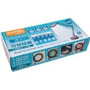 EXTOL LIGHT LAMPA STOLNÍ S LUPOU, USB NAPÁJENÍ, ČERNÁ, 2400LM, 3 BARVY SVĚTLA, 5X ZVĚTŠENÍ, 43160 - PRACOVNÍ SVĚTLA - PŘENOSKY - SVÍTIDLA