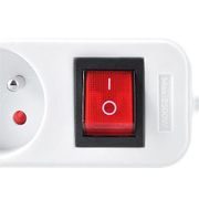 PRODLUŽOVACÍ PŘÍVOD VNITŘNÍ 3Z, 2M S VYPÍNAČEM, BÍLÁ - PRODLUŽOVACÍ KABELY - PŘÍSLUŠENSTVÍ