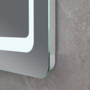 KOUPELNOVÉ ZRCADLO S LED OSVĚTLENÍM, PROTIZAMLŽOVACÍ FUNKCÍ A REGULACÍ JASU, MR09-80×60-REVERSE TWEE | MR09-80×60-REVERSE TWEE PROCRAFT - ZRCADLA - SANITA