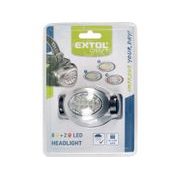 EXTOL CRAFT ČELOVKA 8 + 2 LED DIOD, 8862100 - KAPESNÍ SVÍTILNY A ČELOVKY - SVÍTIDLA