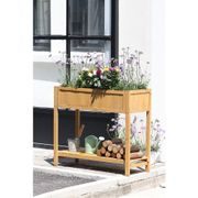 ZÁHON VYVÝŠENÝ 89X33X76CM, DŘEVO, S POLICÍ - VYVÝŠENÉ ZÁHONY - ZAHRADA