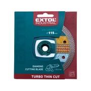 EXTOL INDUSTRIAL KOTOUČ DIAMANTOVÝ ŘEZNÝ, TURBO THIN CUT, SUCHÉ I MOKRÉ ŘEZÁNÍ, O 115X22,2X1,5MM, 8703041 - DIA KOTOUČ 115 MM - PŘÍSLUŠENSTVÍ
