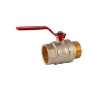 KULOVÝ KOHOUT PÁKOVÝ ČERVENÝ, KR.215 2"FM | KR.215 2"FM PROCRAFT - PŘÍSLUŠENSTVÍ (KOHOUTY, ŠROUBENÍ,...) - SANITA