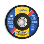 KOTOUČ LAMENOVÝ Т29 Р150, 125*22 ММ, ZIRCONIA KATANA OCEL/NEREZ | 07-00-3915 KUBIS - LAMELOVÉ KOTOUČE{% if kategorie.adresa_nazvy[0] != zbozi.kategorie.nazev %} - PŘÍSLUŠENSTVÍ{% endif %}