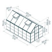 PALRAM - CANOPIA HYBRID 6' X 12' POLYKARBONÁTOVÝ SKLENÍK (365 X 185 CM) - SKLENÍK, FOLIOVNÍK - ZAHRADA
