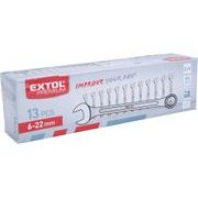 EXTOL PREMIUM KLÍČE OČKOPLOCHÉ, SADA 13KS, 6-22MM, 6733 - KLÍČE OČKO/OTEVŘENÉ - RUČNÍ NÁŘADÍ