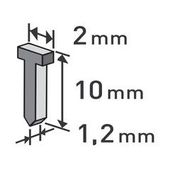 EXTOL PREMIUM hřebíky, balení 1000ks, 10mm, 2,0x0,52x1,2mm, 8852403