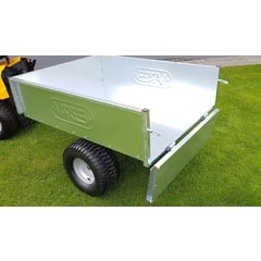 Vozík TRVMS – POZINK, prachotěsné náboje kol, profi lovaný nosník korby tl. 3 mm - vozík VARES pro zahradní traktory