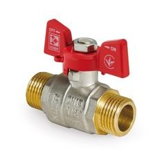 Kulový kohout motýl, červený, KR.219 1/2"MM | KR.219 1/2"MM Procraft