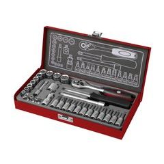 FORTUM hlavice nástrčné a zástrčné, sada 31ks, 1/4", 4700003