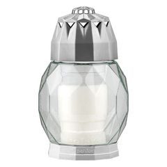 Kahan 18,5cm,Bolsius 2D (sklo) Diamond stříbrný, na hrob, 24h