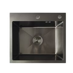 Nerezový dřez MIXXUS MH5045 GRAPHITE se sifonem, grafitový | MH5045 GRAPHITE Mixxus