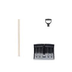 Hrablo na sníh ECO černé, 32x41cm, dřevěná násada - ROZLOŽENÉ
