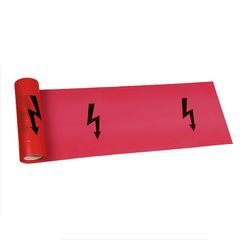 Fólie výstražná červená - ELEKTŘINA 22cm x 20m