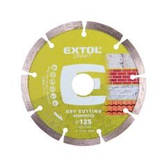 EXTOL CRAFT kotouč diamantový řezný segmentový - suché řezání, O 125x22,2x2mm, 108812