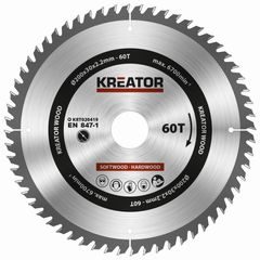 Kreator KRT020419 Pilový kotouč na dřevo 200mm, 60T