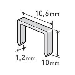 EXTOL PREMIUM spony, balení 1000ks, 10mm, 10,6x0,52x1,2mm, 8852203