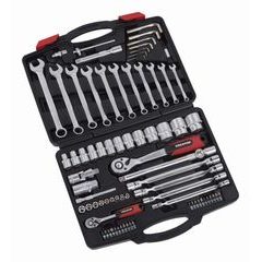 Kreator KRT500121 77-dílná gola sada 1/2", 1/4" v kufru