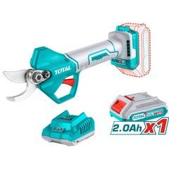 Total Nůžky zahradnické AKU, Brushless, 20V Li-ion, 2000mAh, industrial, 1ks baterie a nabíječky, TSSLI202581