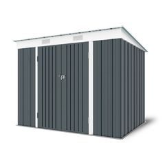 Riwall PRO RMSP 6x8 Anthracite zahradní domek kovový 2,4 x 1,8 m s pultovou střechou antracit
