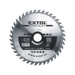 EXTOL PREMIUM kotouč pilový s SK plátky, O 210x3,0x30mm, 40T, 8803236