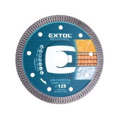 EXTOL INDUSTRIAL kotouč diamantový řezný, turbo Thin Cut, suché i mokré řezání, O 125x22,2x1,5mm, 8703042