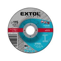 EXTOL PREMIUM kotouč brusný na ocel, O 115x6,0x22,2mm, 8808700