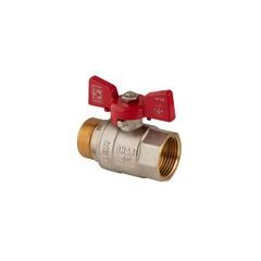 Kulový kohout motýl, červený, KR.218 1"FM | KR.218 1"FM Procraft