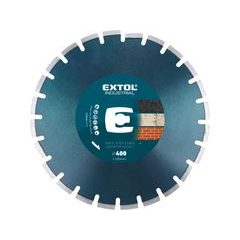 EXTOL INDUSTRIAL kotouč diamantový řezný segmentový na ASFALT, suché řezání, O 400x25,4x3,6mm, 8703093