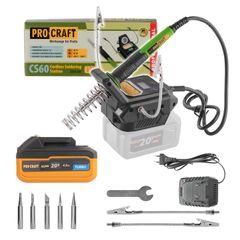 Sada aku pájecí stanice Procraft SCS60 + baterie 20/4 Turbo a nabíječka 20/1 | SCS60 Procraft