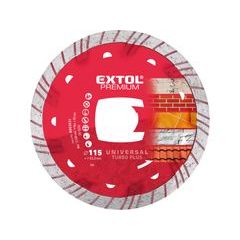 EXTOL PREMIUM kotouč diamantový řezný TURBO PLUS - suché i mokré řezání, O 115x22,2x2mm, 8803031
