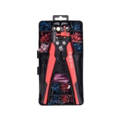 EXTOL PREMIUM kleště odizolovací/krimpovací a koncovky, sada 231ks, 210mm/0,2-6mm2, 8831126