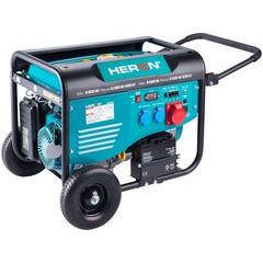 HERON elektrocentrála benzínová 15HP/6,8kW/8,5kVA (400V), 5,5kW (230V), elektrický start, podvozek, 8896420
