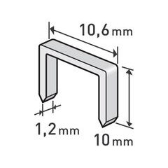 EXTOL PREMIUM spony, balení 1000ks, 10mm, 10,6x0,52x1,2mm, 8852203