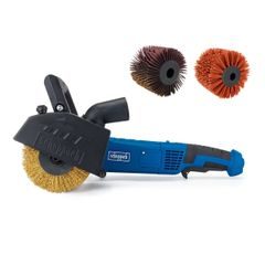 Scheppach MRS 1300 kartáčová / renovační bruska + nylonový a smirkový kartáč K80