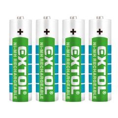 EXTOL ENERGY baterie nabíjecí, 4ks, AA (HR6), 1,2V, 2400mAh, NiMh, 42061