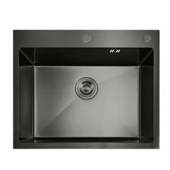 Nerezový dřez MIXXUS MH5843 GRAPHITE se sifonem, grafitový | MH5843 GRAPHITE Mixxus