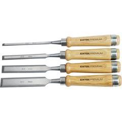 EXTOL PREMIUM dláta s bukovou rukojetí, sada 4ks, 6-12-20-25mm, CrV, 8812420