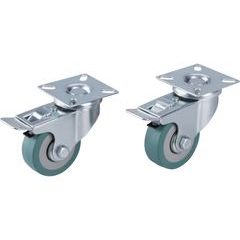 EXTOL PREMIUM 33050LMB kolečka otočná s obručí ze šedo-hnědé pryže, sada 2ks, průměr 50mm, 8856025