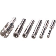 EXTOL PREMIUM korunky vykružovací diamantové na sklo a keramiku sada 6ks, O 6-8-10-12-14-20mm, 8801975